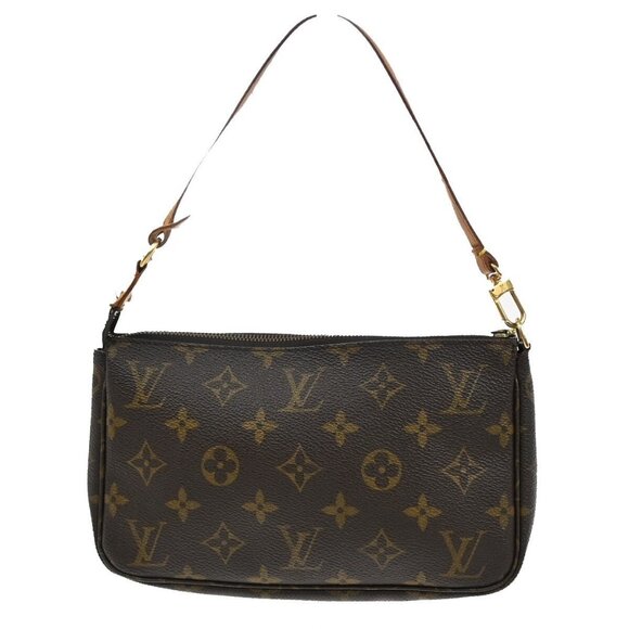 LOUIS VUITTON Pochette Accessoires Hand Bag Monogram Leather BN - Picture 2 of 5